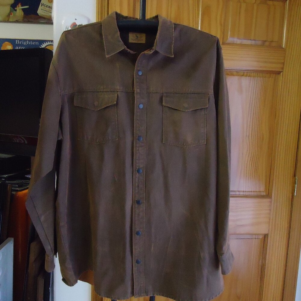 Brown Chamois Snap Shirt 2XL Tall Read Head Ranch